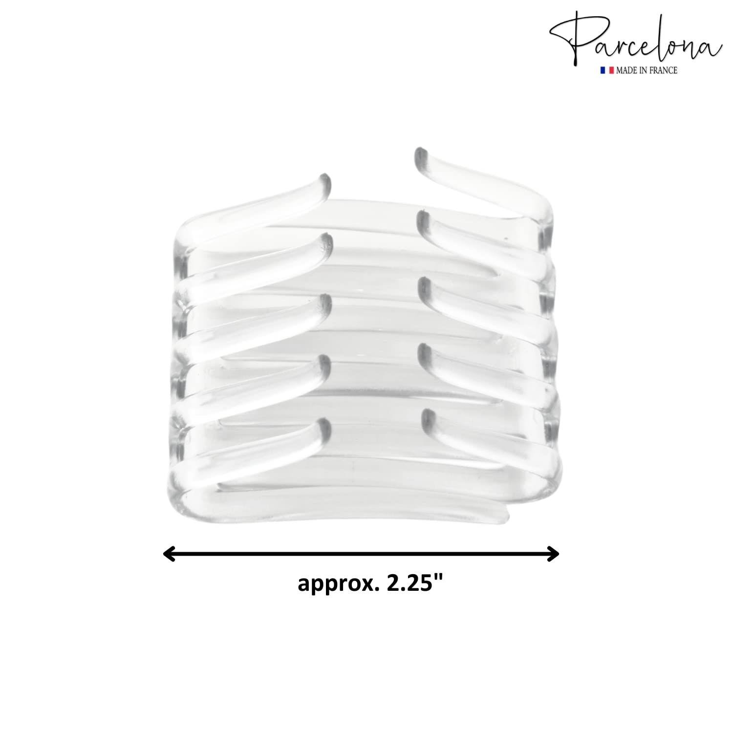 Parcelona French Crab Interlocking Medium Cellulose Hair Side Comb for Women