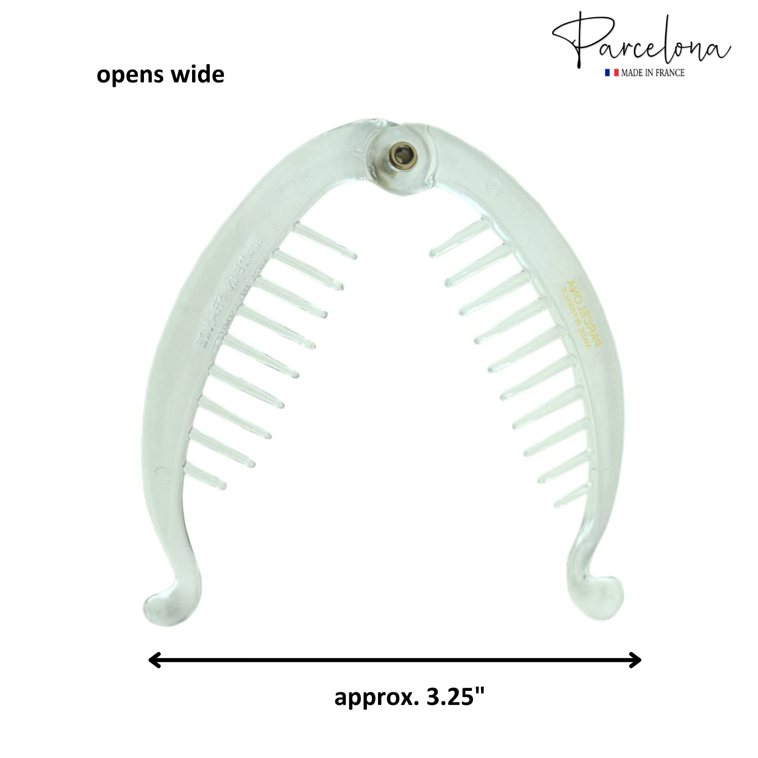 Parcelona French Effortless Mini Small Cellulose Banana Hair Clips(2 Pcs)