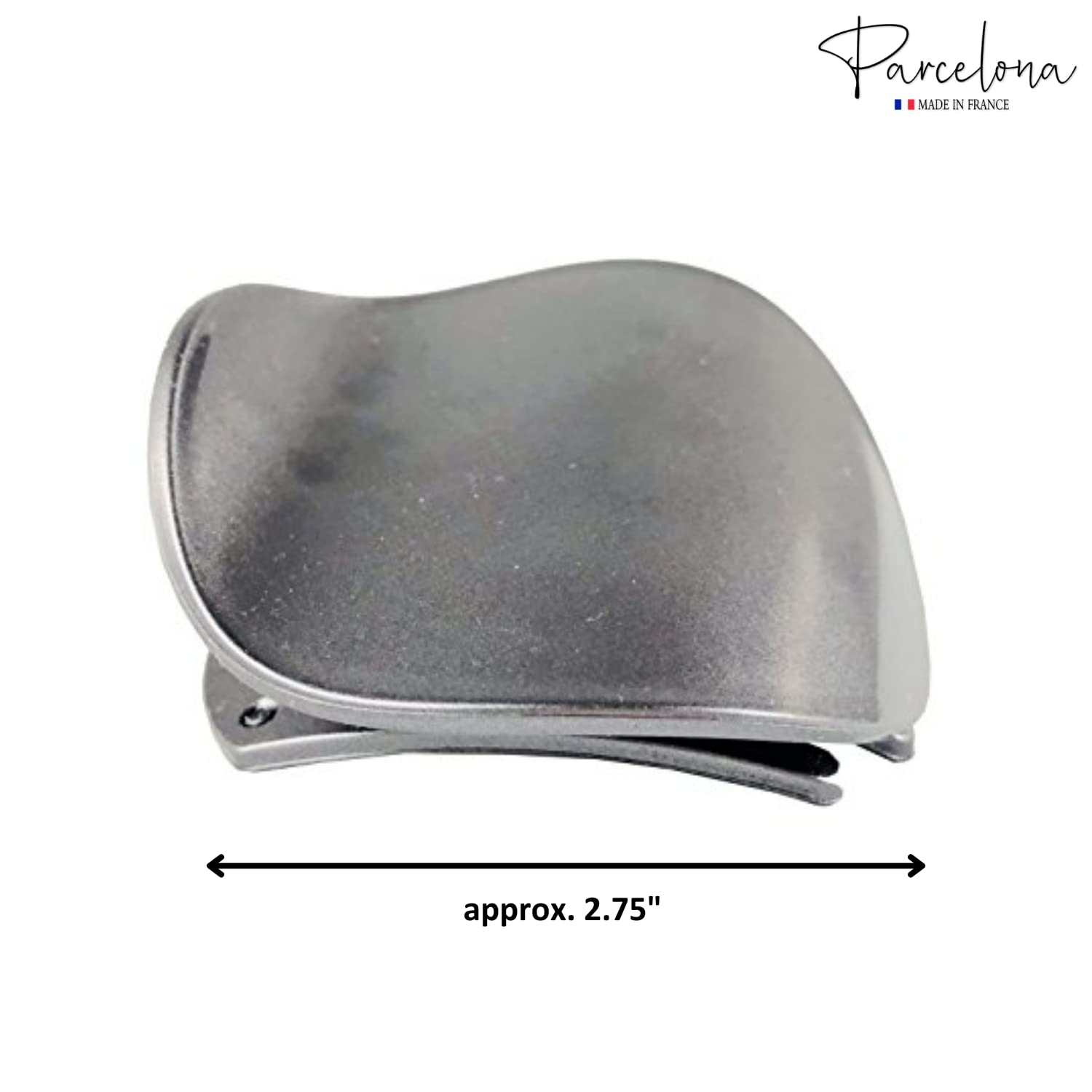 Parcelona French Onde Small 2 3/4" Cellulose Side Slide in Hair Claw for Women