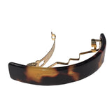 French Amie Curved Small Celluloid Handmade Hair Barrette for Women and Girls