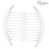Parcelona French Tapered Edge 11 Teeth Side Hair Combs for Women & Girls (2Pcs)