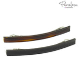 Parcelona French Long and Thin Large Celluloid Hair Barrette for Women and Girls