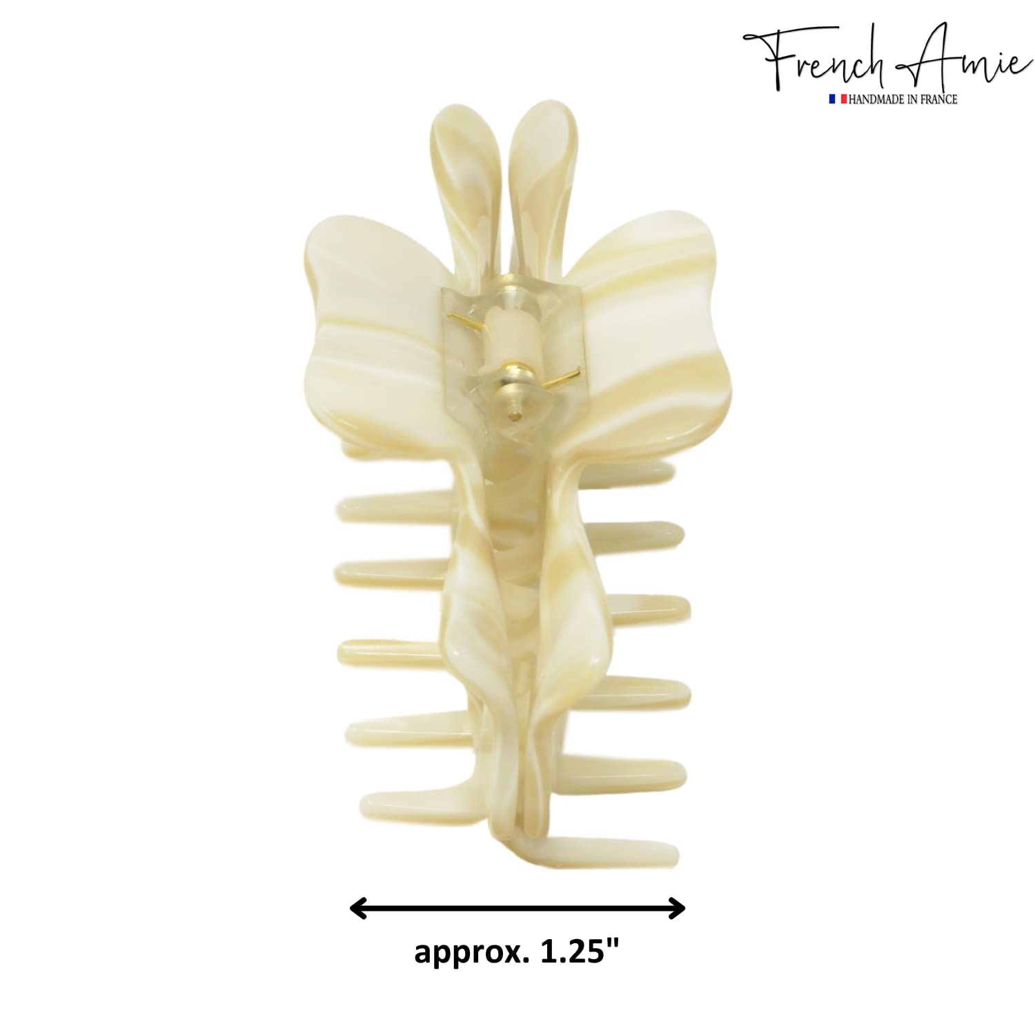 French Amie Large Butterfly 3.5" Handmade Cellulose Acetate Hair Claw for Women