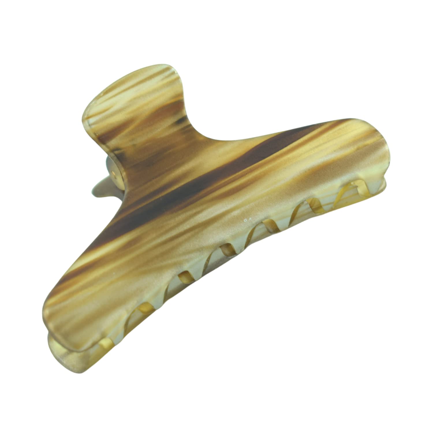 Parcelona French Flat Salon Style Medium 3 1/4" Celluloid Hair Claw for Women