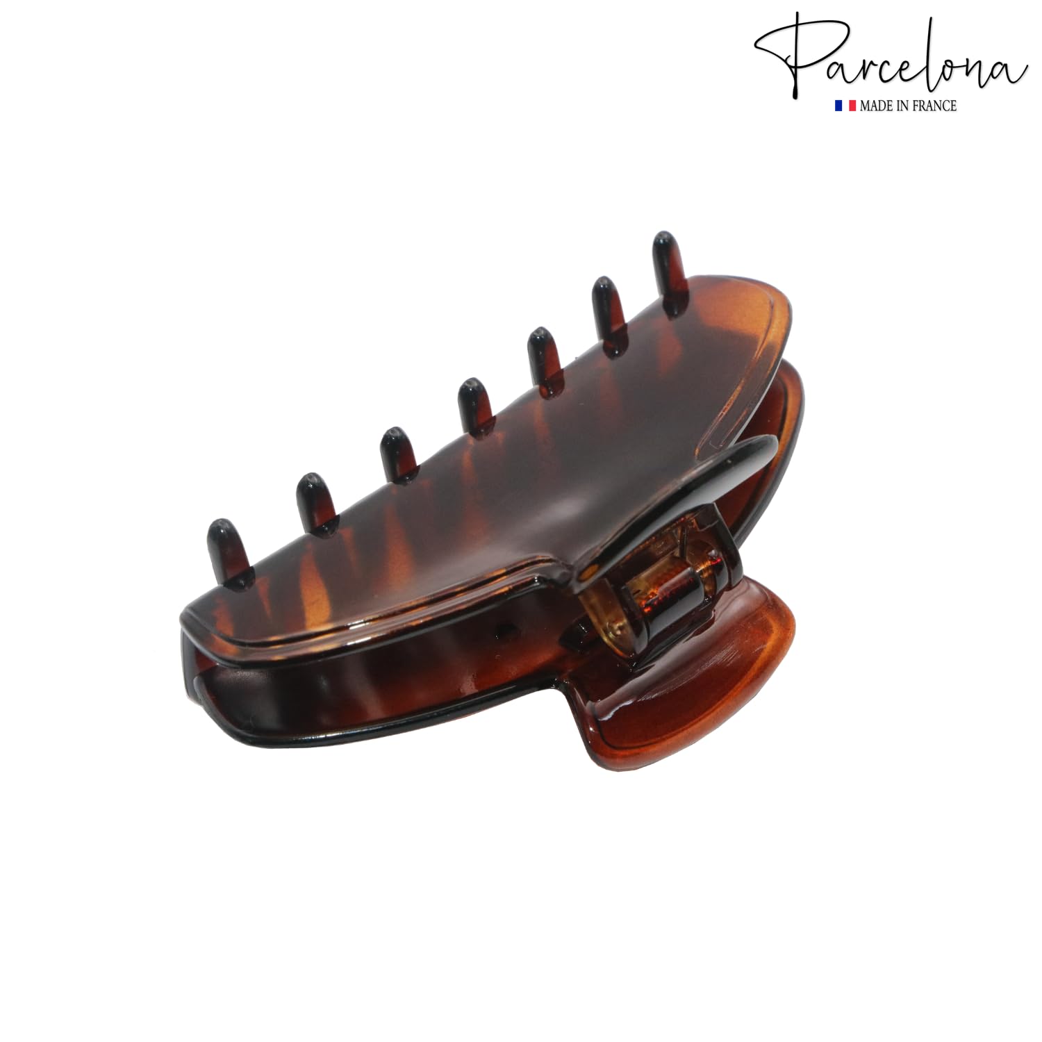 Parcelona French Basic Medium 3 1/2" Cellulose Tight Spring Hair Claw for Women