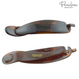 Parcelona French Sleek Celluloid Tortoise Shell Metal Free Hair Clip Barrette