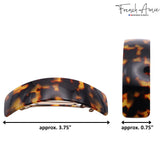 French Amie Curved Large 3 ¾” Handmade Celluloid Volume Hair Barrette for Women