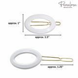 Parcelona French Eggie Oval Mini Snap on Hair Clips for Girls and Women
