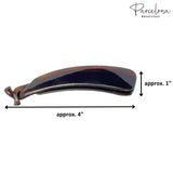Parcelona French Lock Black and Brown 4” Set of 2 Celluloid Banana Hair Clips