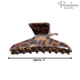 Parcelona French PINCH Leopard Tortoise Shell Small Jaw Hair Claw Clip for Girls