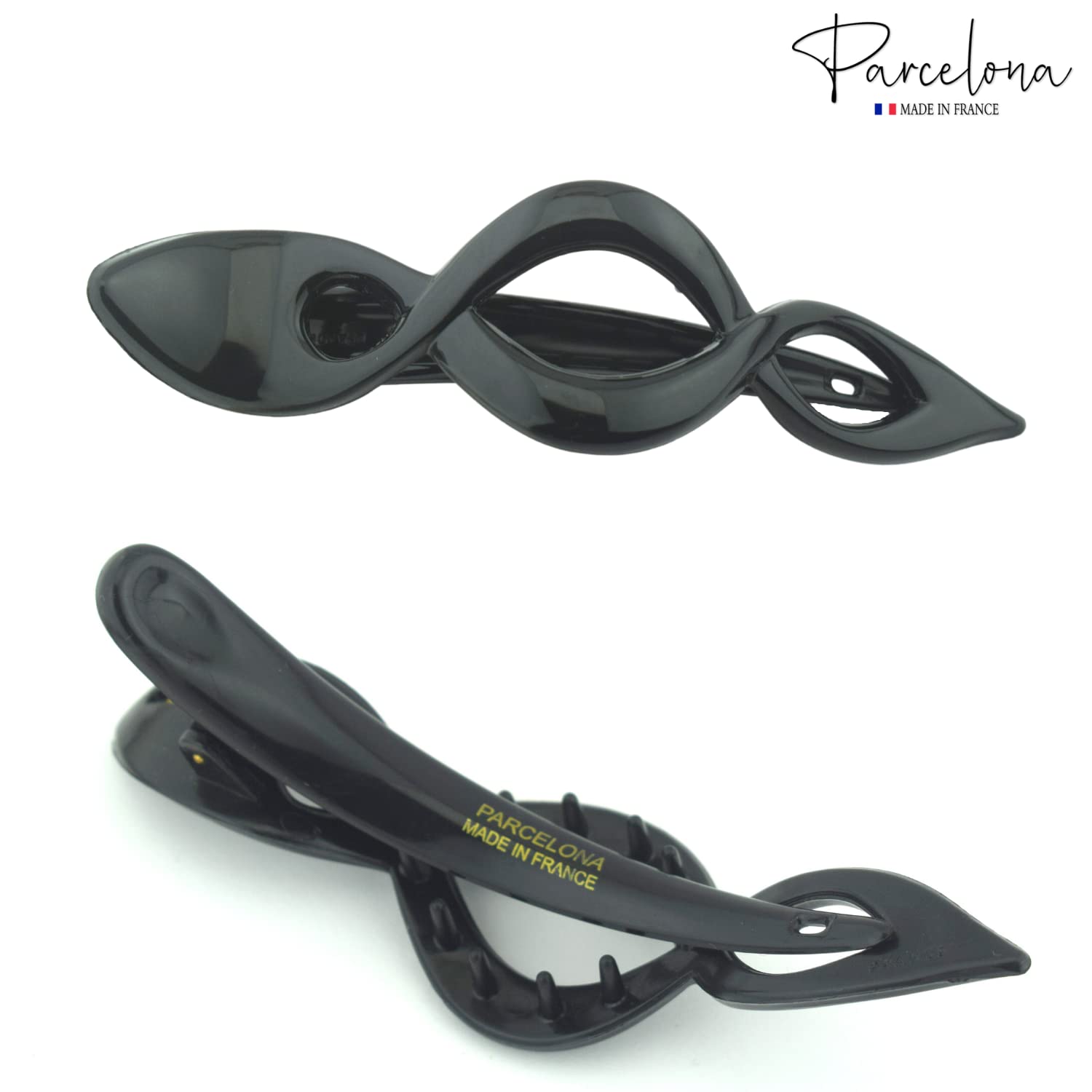 Parcelona French Twist Style 4 1/2" Large Cellulose Hair Side Slider Claw Clip
