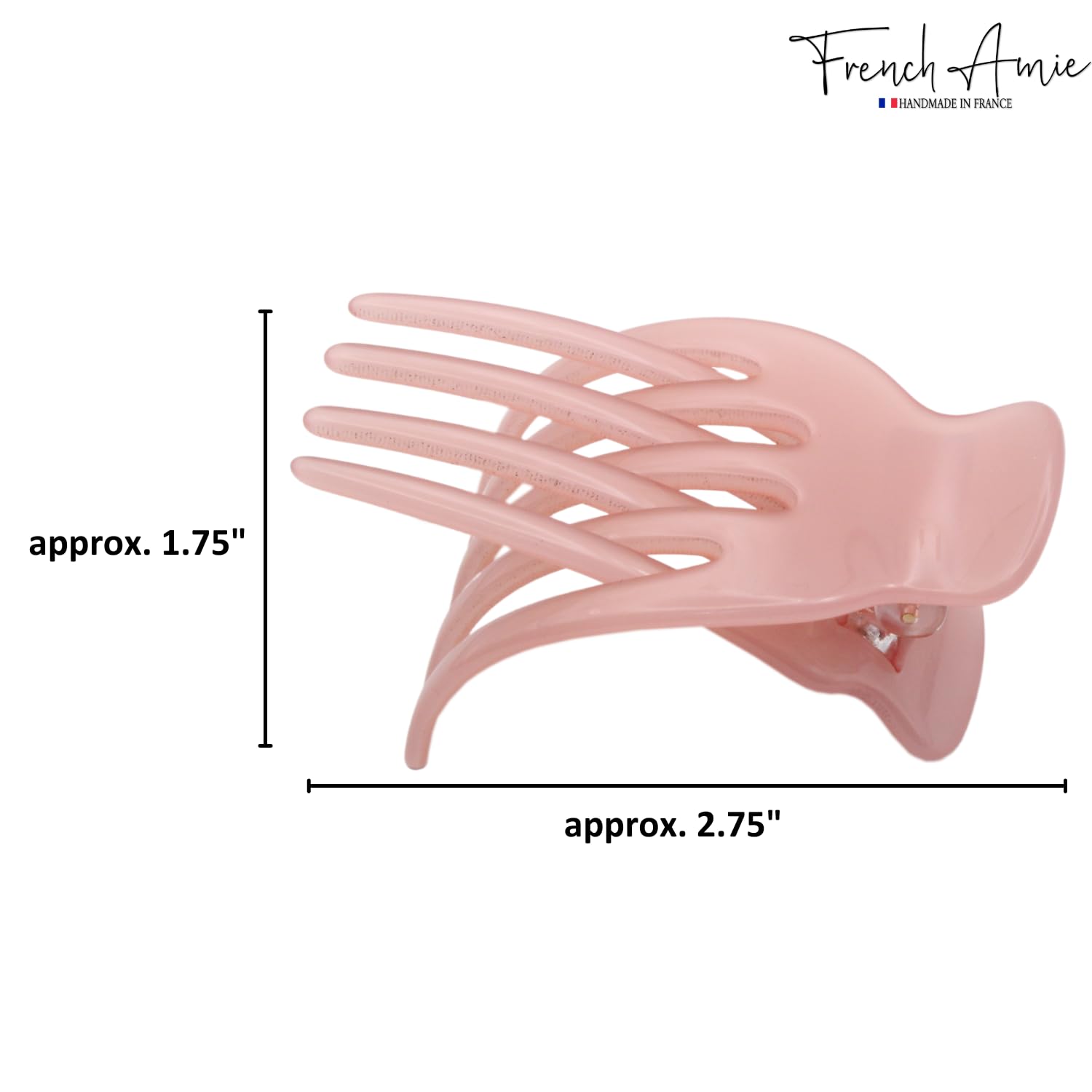 French Amie Bear Paw Small 2 ¾” Cellulose Handmade Yoga Jaw Hair Claw for Women