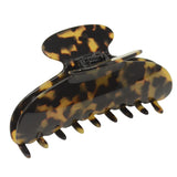 French Amie Thin Oval Large 4 1/4” Handmade Celluloid Jaw Hair Claw for Women