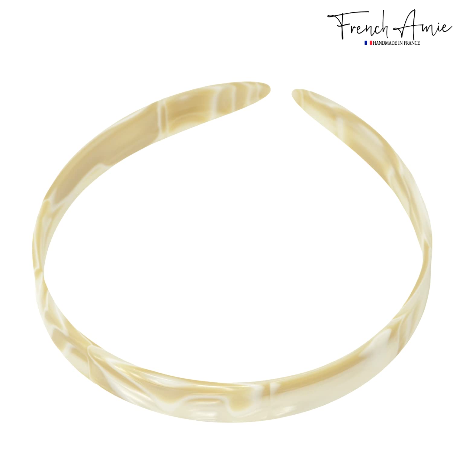 French Amie Wide Headband 1/2" Handmade Celluloid Hair Accessories Women & Girls