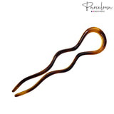 Parcelona French Extra Large Shell 5 Inches Wavy Crink U Shaped Hair Pin