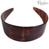 Parcelona French 2” Wide Headbands with Teeth Celluloid Non-Slip Hair Bands