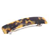 French Amie Oblong 3 1/2" Celluloid Handmade Automatic Hair Barrette for Women