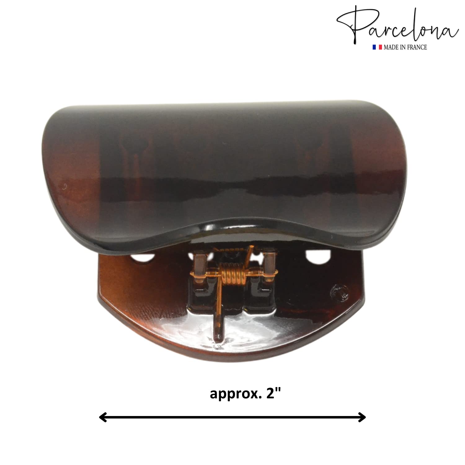 Parcelona French Onde Small 2 3/4" Cellulose Side Slide in Hair Claw for Women