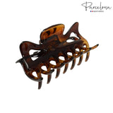 Parcelona French Classic 3" Medium Celluloid Covered Spring Hair Claw Clip