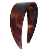 Parcelona French 2” Wide Headbands with Teeth Celluloid Non-Slip Hair Bands