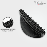 Parcelona French Thin Arch Cutout Medium 3" Hair Claw Clips for Women Set of 2