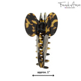 French Amie Thin Oval Large 4 1/4” Handmade Celluloid Jaw Hair Claw for Women