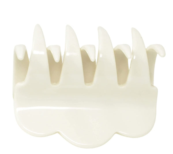 French Amie Crown Wave Medium 3” Celluloid Handmade Interlocking Hair Claw