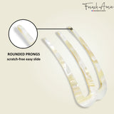 French Amie Tri Prongs 3" Handmade Cellulose Bun Holder Hair Pin Stick for Women
