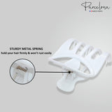 Parcelona French Curvy Oval Paw Medium Cellulose Hair Claw for Women and girls