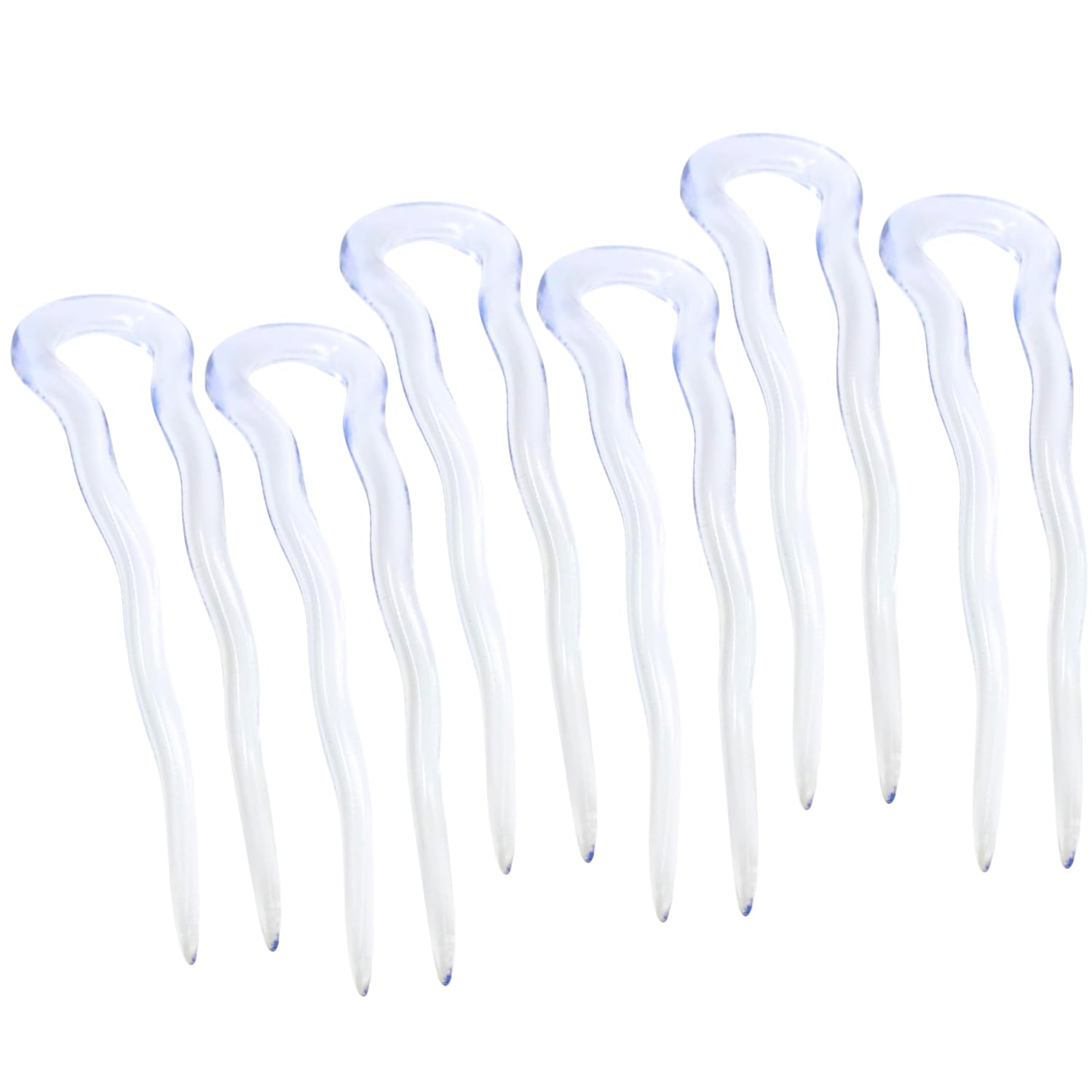 Parcelona French Mystic Large Celluloid Hair Pins for Women & Girls(6Pcs)