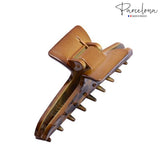 Parcelona French PINCH Leopard Tortoise Shell Small Jaw Hair Claw Clip for Girls