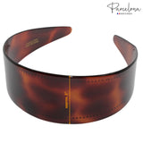 Parcelona French 2” Wide with Teeth Cellulose Celluloid Hair Headband for Women