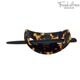 French Amie Oval Arch Handmade Celluloid Hair Bun Cover with Stick for Women