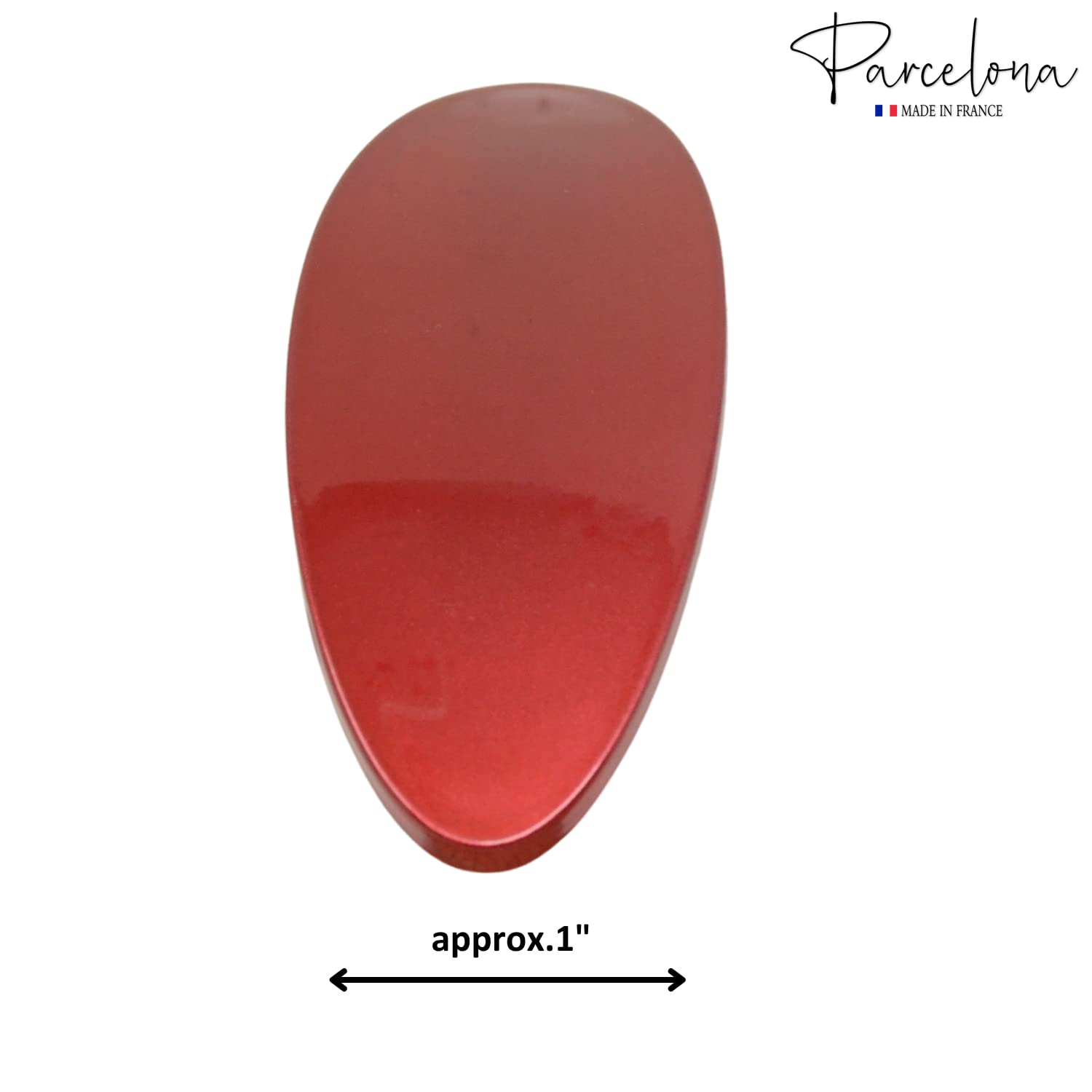 Parcelona French Oval Large 4" Cellulose Automatic Hair Barrette for Women