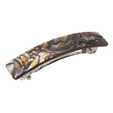 French Amie Oblong 3 1/2" Celluloid Handmade Automatic Hair Barrette for Women