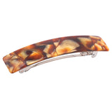 French Amie Oblong 3 1/2" Celluloid Handmade Automatic Hair Barrette for Women