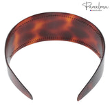 Parcelona French 2” Wide with Teeth Cellulose Celluloid Hair Headband for Women