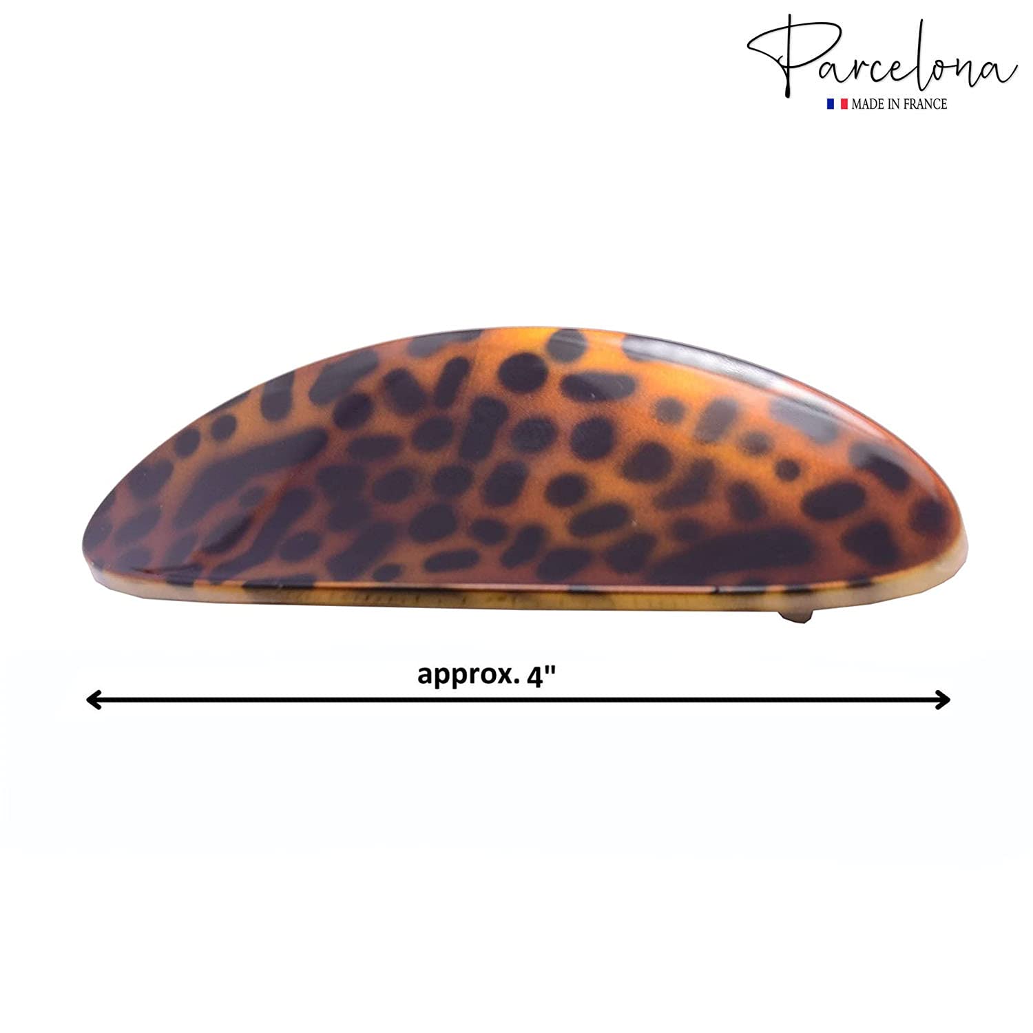 Parcelona French Oval Large 4" Cellulose Automatic Hair Barrette for Women
