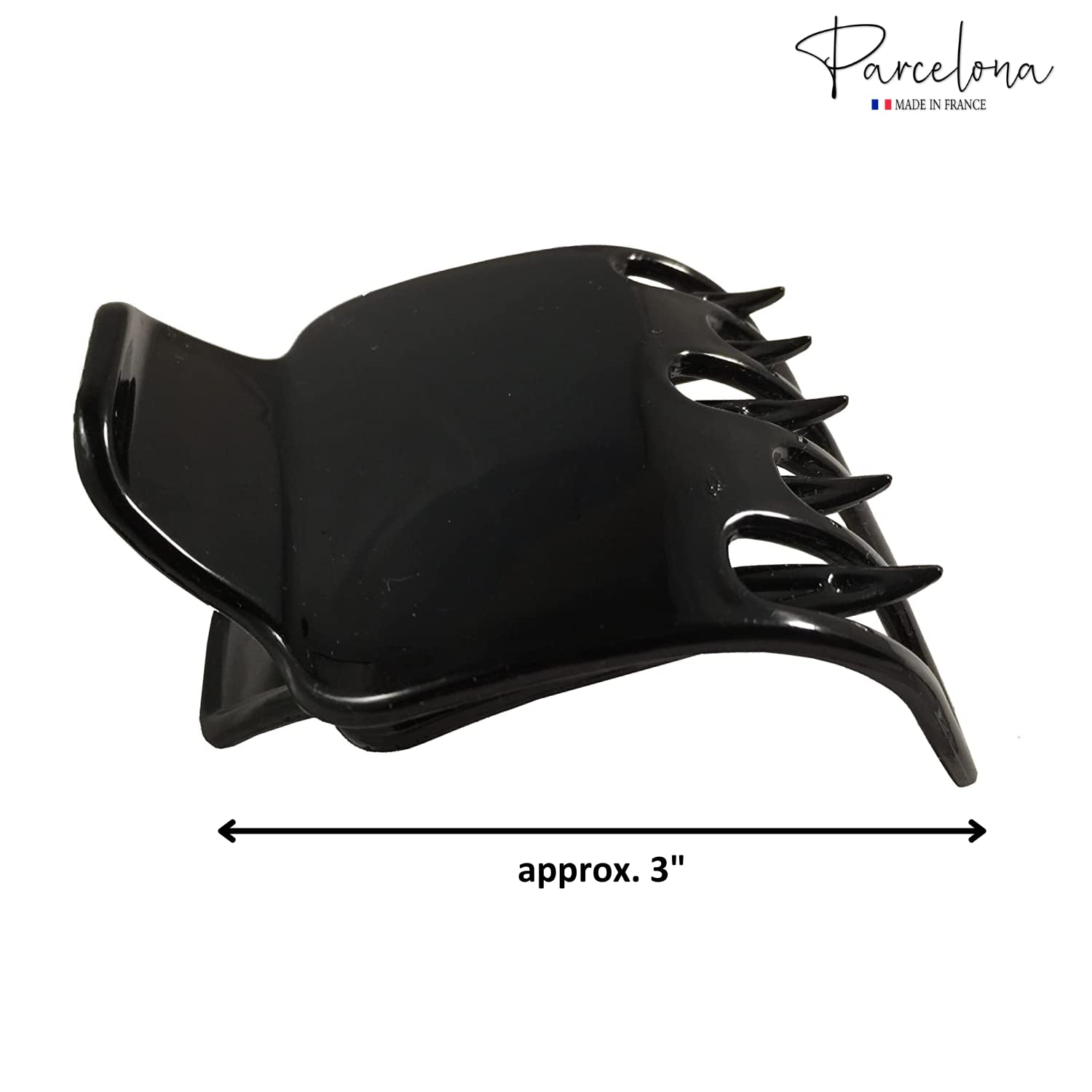 Parcelona French Wide Paw Medium Cellulose Side Slide Yoga Hair Claw for Women