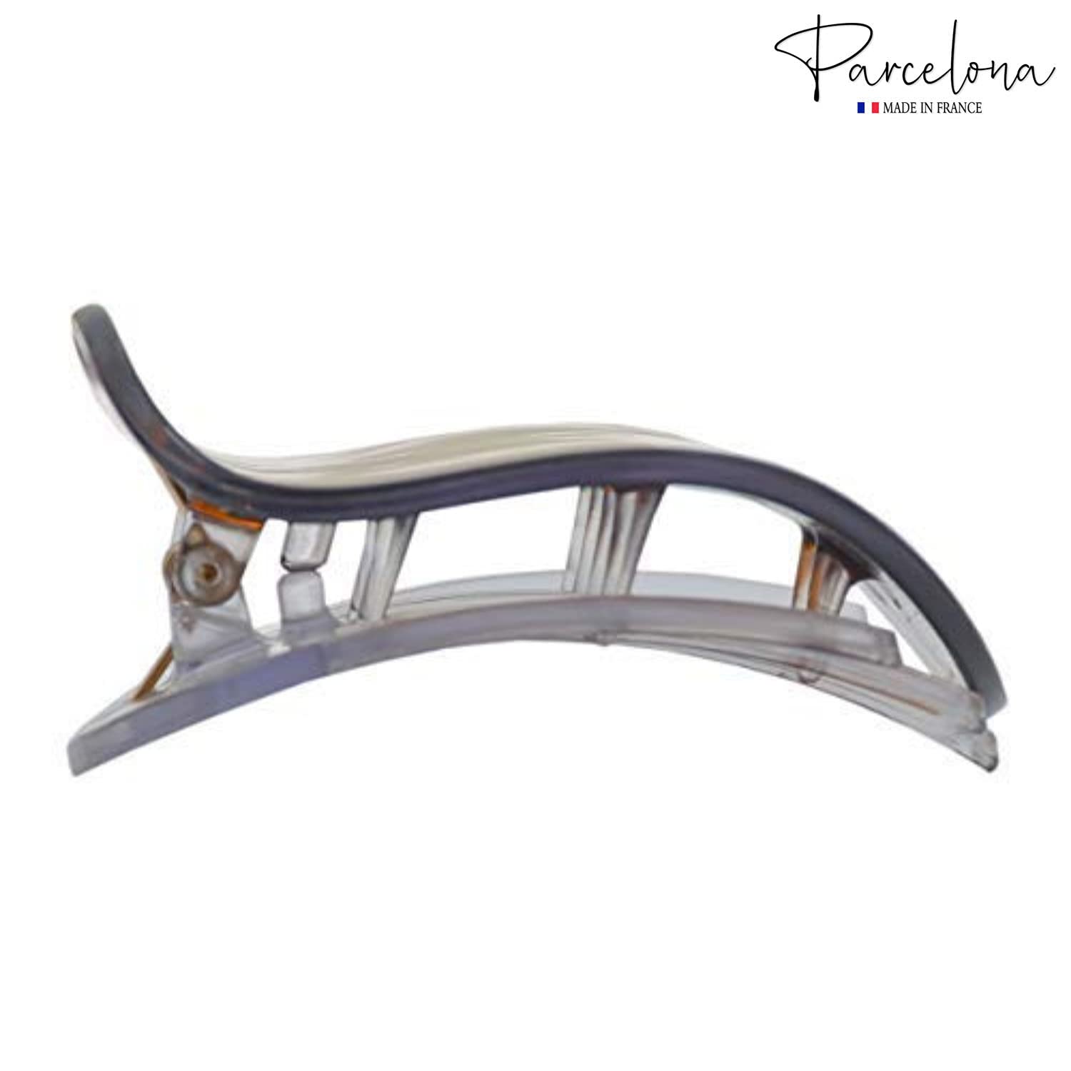 Parcelona French Onde Small 2 3/4" Cellulose Side Slide in Hair Claw for Women