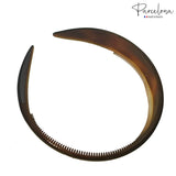 Parcelona French Extra Wide Tortoise Shell Celluloid Hair Headband for Women