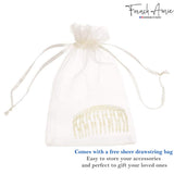French Amie Handmade Large Tokyo and Ivory Celluloid 15 Teeth Side Hair Comb