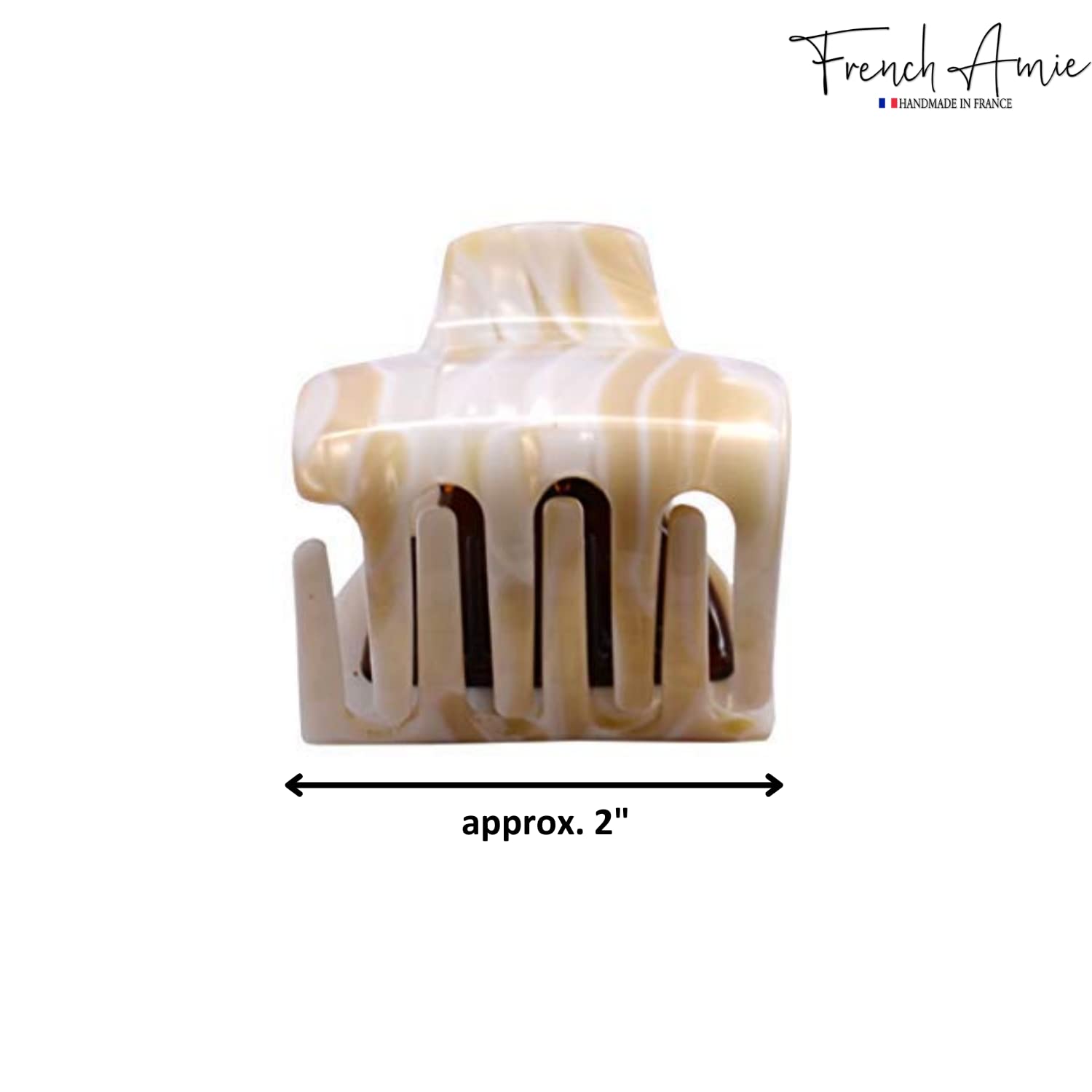 French Amie Big Fat Handmade Cellulose Acetate Small Jaw Hair Claw for Women and Girls