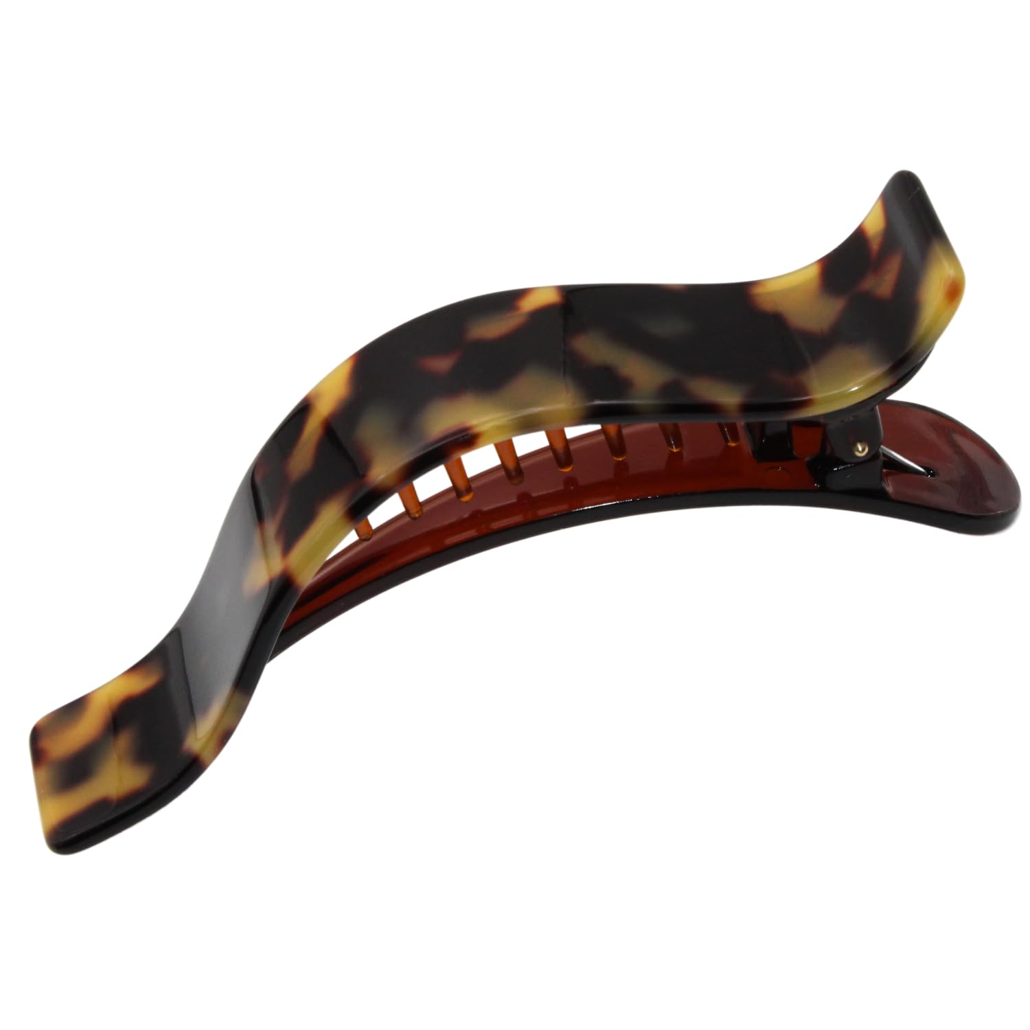 French Amie Duckbill Style Curved Rectangle Hair Claw – Women Girls Hair Clip
