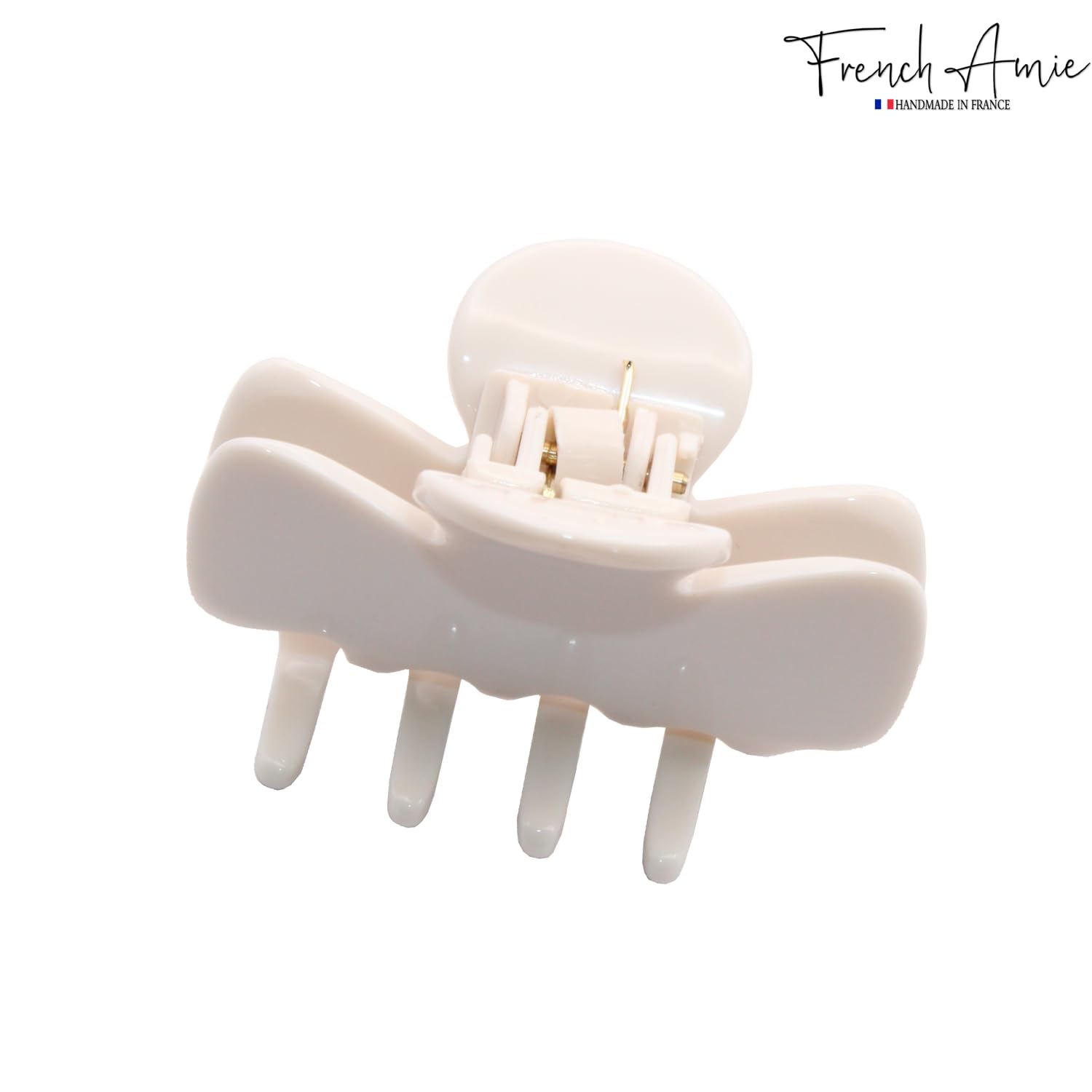 French Amie Grace Small 2” Cellulose Handmade Flexible Hair Claw for Thin Hair