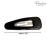 Parcelona French Mini Set of 4 Small 1.25" Celluloid Snap Hair Pins for Women
