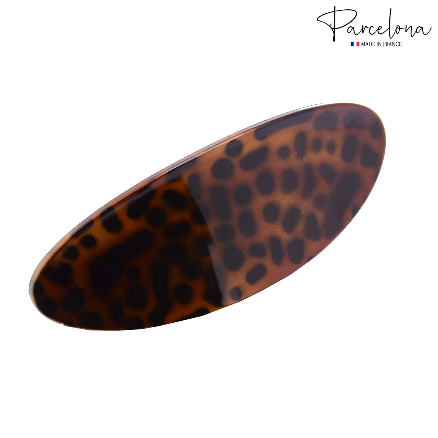 Parcelona French Oval Large 4" Cellulose Automatic Hair Barrette for Women
