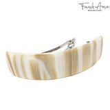 French Amie Curved Large 3 ¾” Handmade Celluloid Volume Hair Barrette for Women