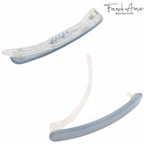 French Amie Rounded Oblong Small Cellulose No Metal Hair Slide Barrettes(2 Pcs)