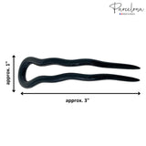 Parcelona French Mystic Large Celluloid Hair Pins for Women & Girls(6Pcs)